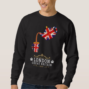 London Idea For Kids With Union Jack Flag Of Engla Sweatshirt