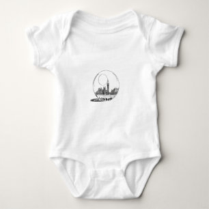 London in a glass ball . baby bodysuit