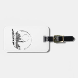 London in a glass ball . luggage tag