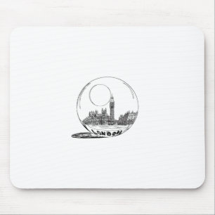 London in a glass ball . mouse pad