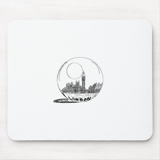 London in a glass ball . mouse pad (Front)