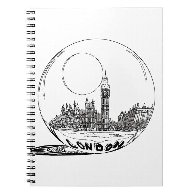 London in a glass ball . notebook (Front)