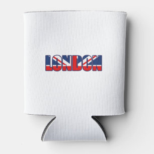 London in British Flag Can Cooler