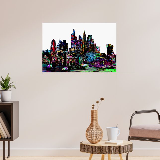 London in graffiti poster (Living Room 3)