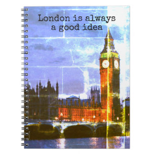 London is always a good idea, personalised notebook