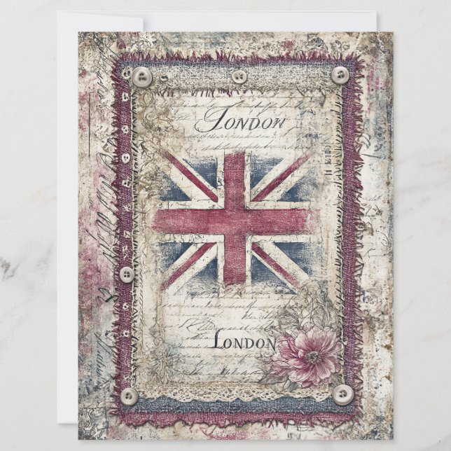 London & Lace Decoupage Scrapbook Paper (Front)
