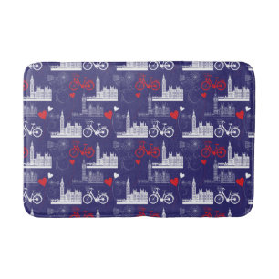 London Landmarks Pattern Bath Mat