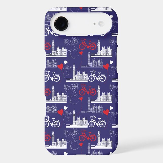 London Landmarks Pattern Case-Mate iPhone Case (Back)