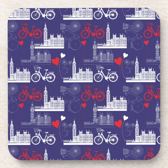 London Landmarks Pattern Coaster (Front)