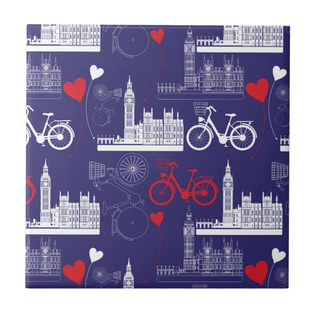 London Landmarks Pattern Tile (Front)