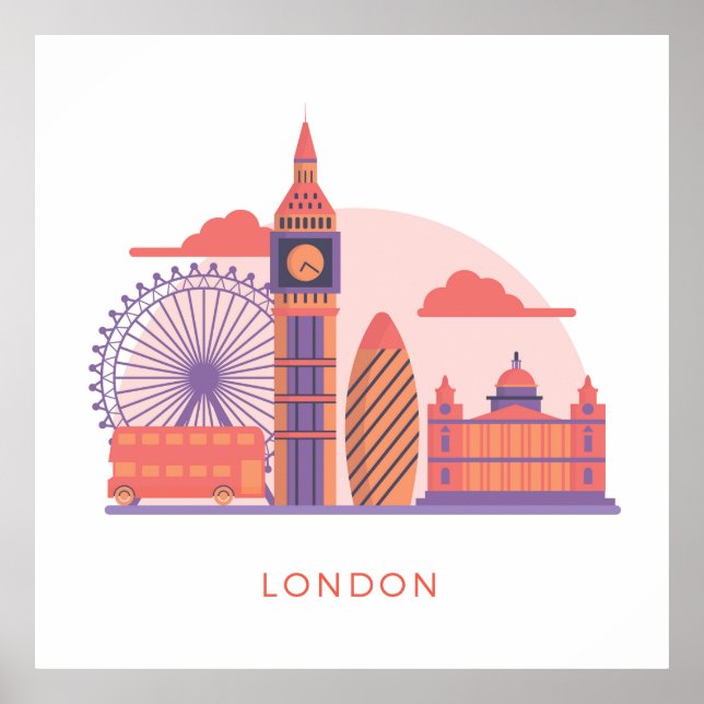 London landmarks poster (Front)