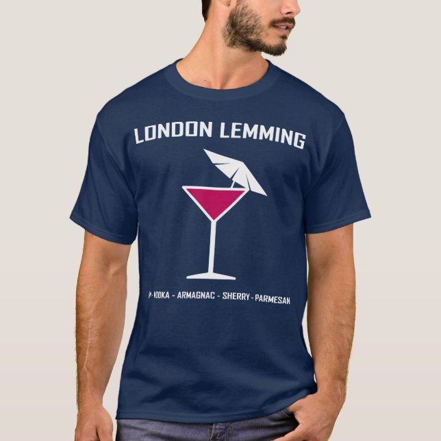 London Lemming Cocktail Johnny English Movie famil T-Shirt (Front)
