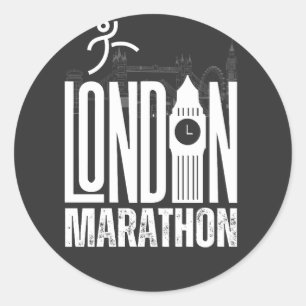 London Marathon Classic Round Sticker