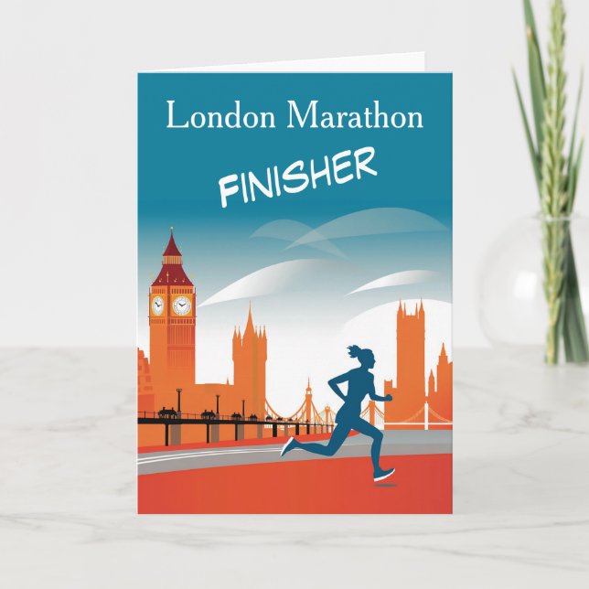 London Marathon Finisher Congratulations Card (Front)