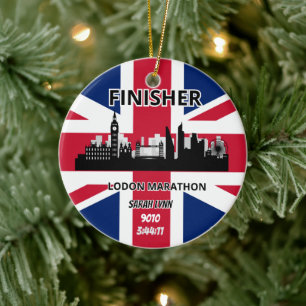 London Marathon Finisher Running Keepsake Gift Ceramic Tree Decoration