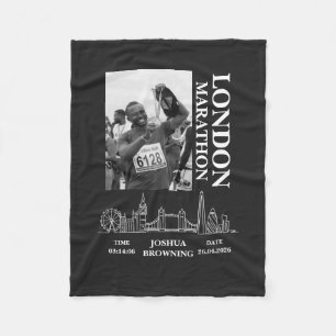 London Marathon Personalised Medal Photo  Fleece Blanket