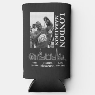 London Marathon Personalised Medal Photo  Seltzer Can Cooler