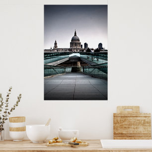 London - Millennium Bridge & St Pauls (6334) Poster