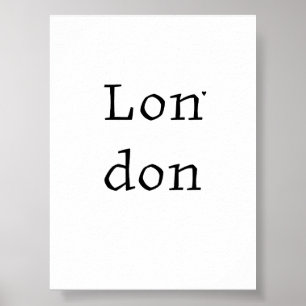 London - minimalistic typography poster