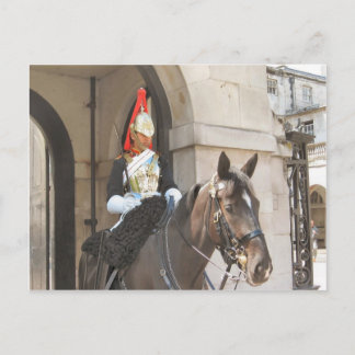 London,  Mounted sentry in Whitehall Postcard