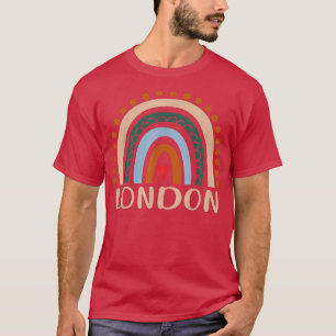 London Name Personalised Funny Women Rainbow Londo T-Shirt