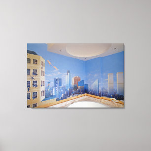 London New York Crash Canvas Print