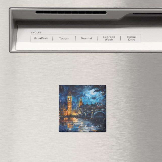 London Night Painting Magnet (In Situ (Dishwasher))