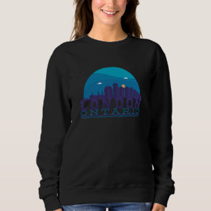 London Ontario Canada City Skyline Silhouette Outl Sweatshirt