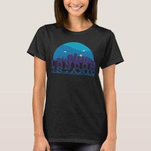 London Ontario Canada City Skyline Silhouette Outl T-Shirt