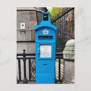 London - Original Police Phone Box Holiday Postcard
