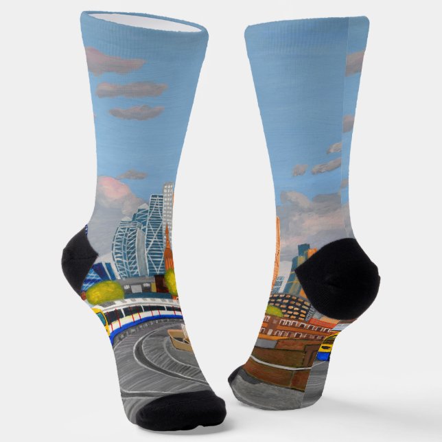 London Overground socks (Angled)