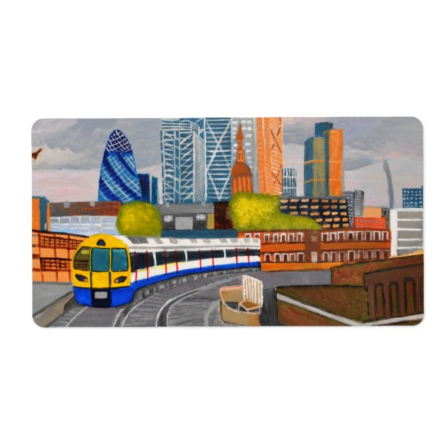 London Overground train business card label  (Front)