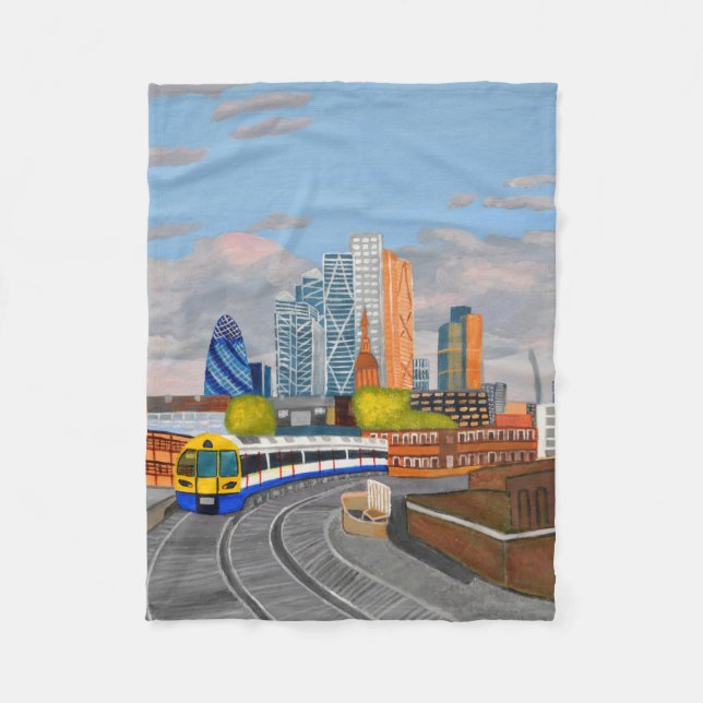 London Overground train Fleece Blanket  (Front)