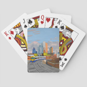 London Overland train- Hoxton station Playing Cards
