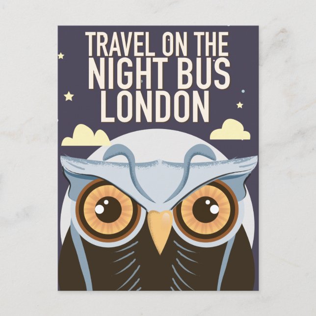 London Owl Poster print. Postcard (Front)