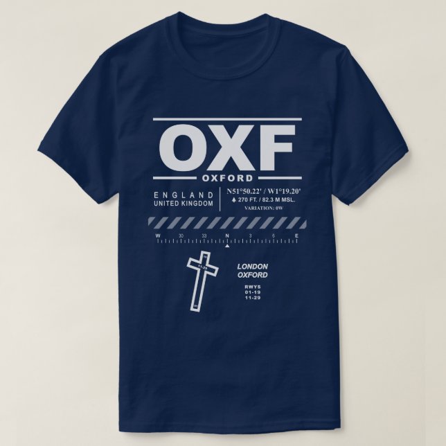 London Oxford Airport OXF T-Shirt (Design Front)