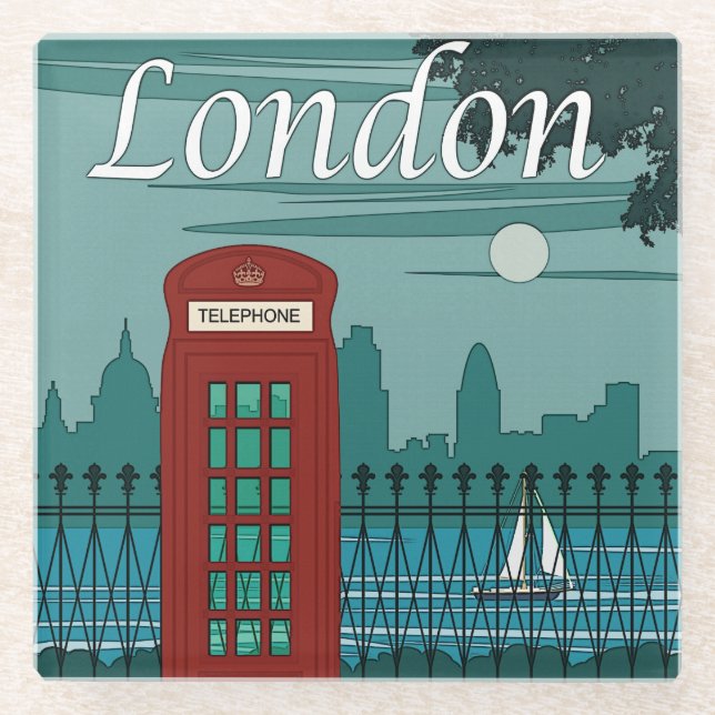 London Phone Booth Coaster (Front)