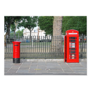 London phone booth & postbox photo print