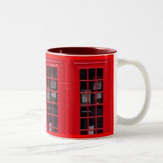 LONDON PHONE BOOTH Two-Tone COFFEE MUG