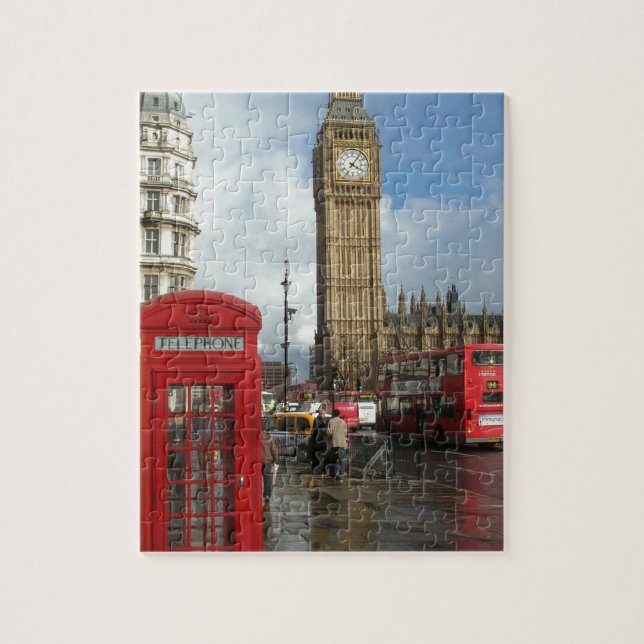 London Phone box & Big Ben (St.K) Jigsaw Puzzle (Vertical)