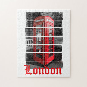 London Phone Box Vintage Souvenir Jigsaw Puzzle