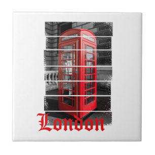 London Phone Box Vintage Souvenir Tile