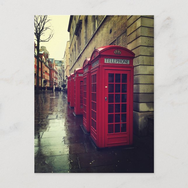 London phone boxes postcard (Front)