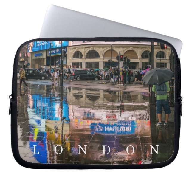 London Piccadilly Circus view laptop case (Front)