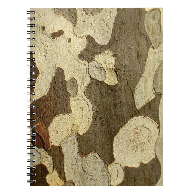 London Plane Tree Bark Photo Notebook (Front)