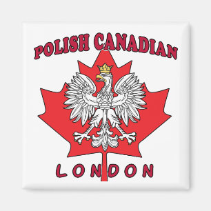 London Polish Canadian Leaf Magnet