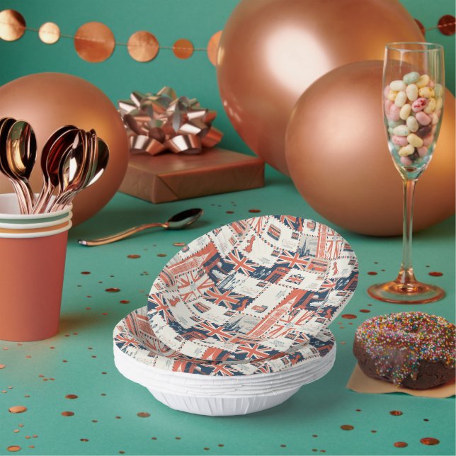 London Post Paper Bowls Plate (Multi)