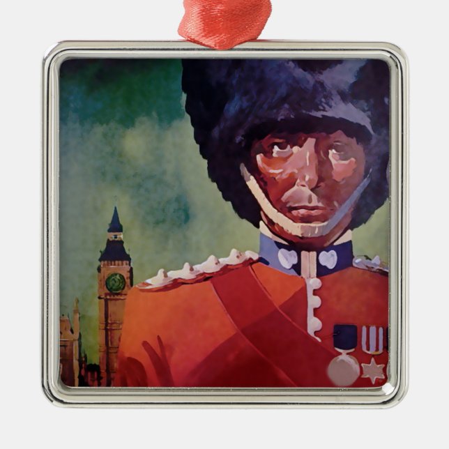 London Poster Metal Ornament (Front)