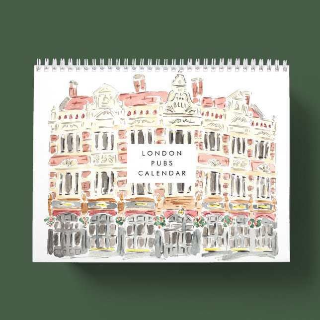 London Pubs Watercolor Calendar (London Pubs Watercolor Painted Wall Calendar)