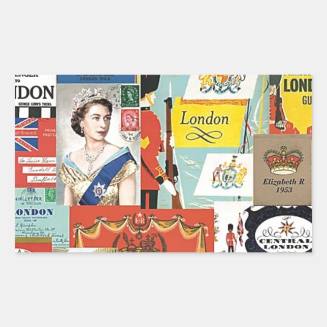 London Rectangular Sticker (Front)